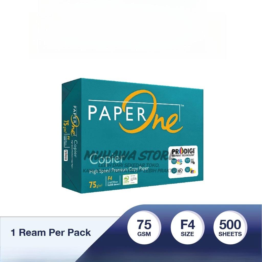 

PaperOne Kertas F4 75gr Copier 1 Rim (500 lembar) Kertas HVS F4 Kertas Fotocopy TERMURAH