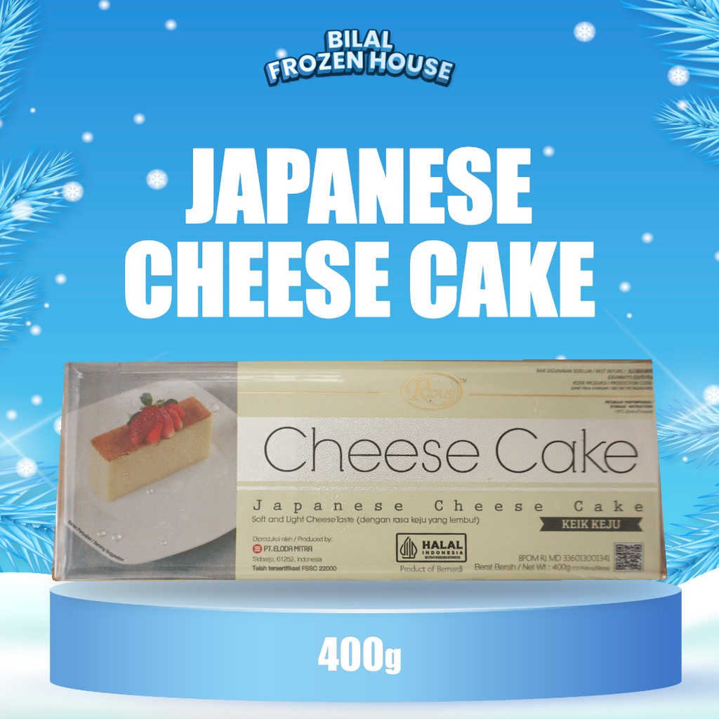 

Gold Cake Light Cheese 400gr - Japanese Frozen Cake - Rious Gold Cake 400gr