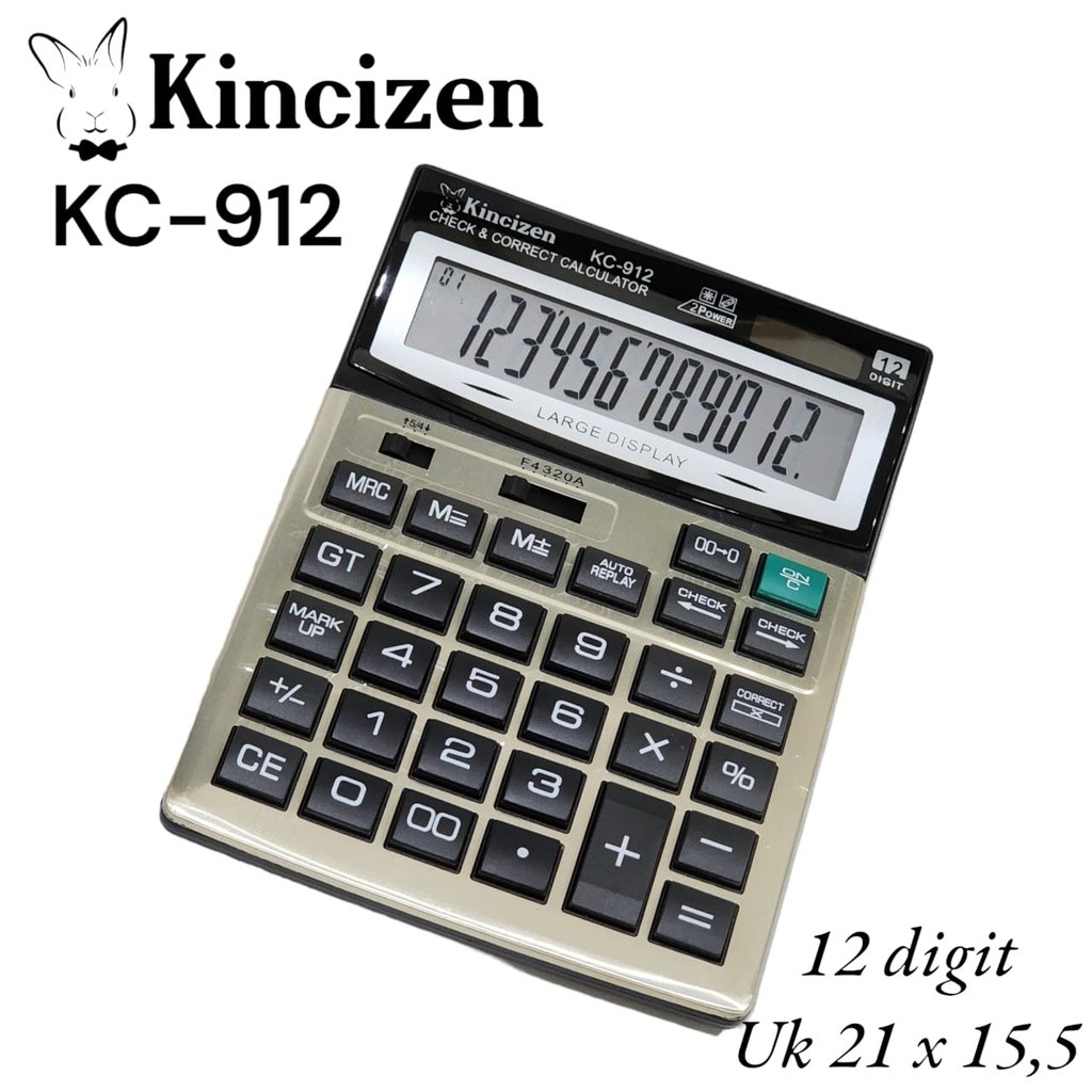 

Kalkulator Dagang Meja 12 Digit Ukuran Layar Besar Big Display KINCIZEN 912B KC-912B 912 CALCULATOR KINCIZEN WARNA MENARIK Bisa Cod