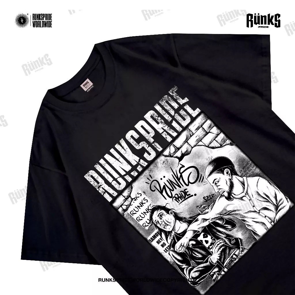 RUNKS PRIDE SS Tshirt Kaos Distro Brand Lokal Original Clothing Pakaian Berkualitas Untuk Pria dan W