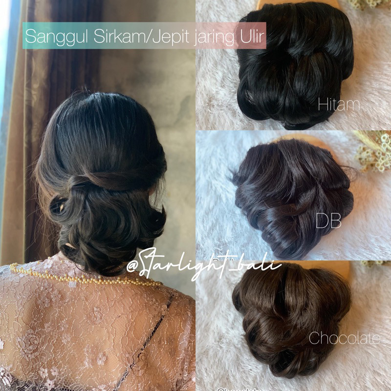 ORIGINAL Sanggul Sirkam Ulir/ SIRKAM ULIR sanggul ulir premium / rambut ulir / sanggul polosan / san