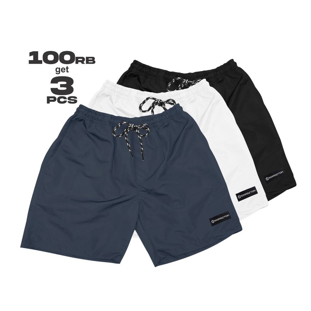 Sziasztok - Celana Pendek Kolor Pria Paket 3 Pcs