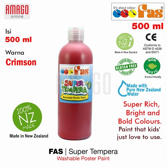 

promo -Cat Poster Sekolah FAS Paint Super Tempera shable - 500 ml - Satuan - Pilih rna - Stationery - Black