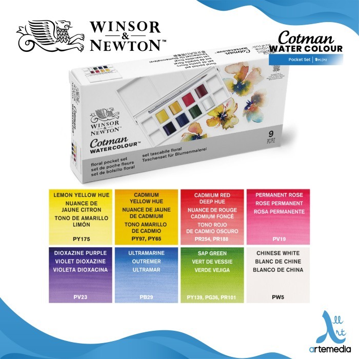 

promo -Cat Air Winsor & Newton Cotman tercolor 8 Half Pan Pocket Set - LANDSCAPE