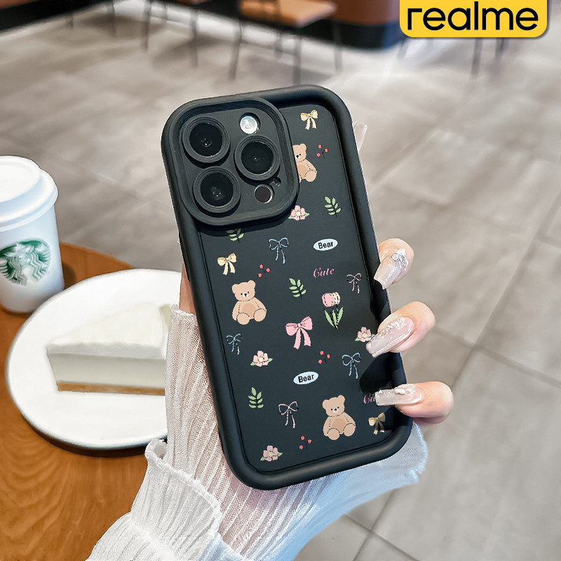 Lucu Beruang Keren Silicone Case Realme C53 C2 C15 C21Y C55 C35 C33 C31 C21 C30 C25 C20 C67 C11 Soft