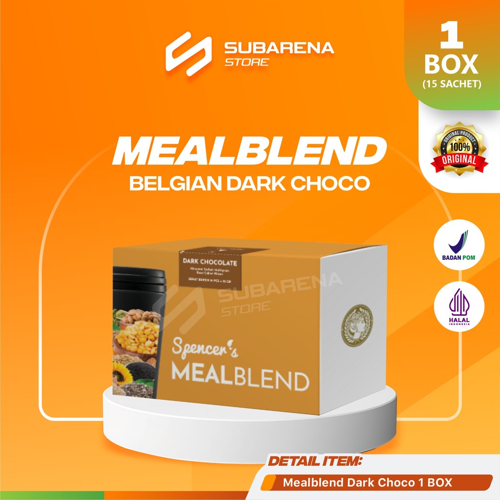 

[COKELAT 15 SACHET] Spencer's MealBlend - Belgian Dark Choco - Multigrain Slimming Drink - Pengganti Makanan