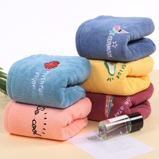 Pink Berry  H5914 Handuk Keramas Model Kancing  Handuk Keramas Rambut Magic Towel Cepat Kering  Turb