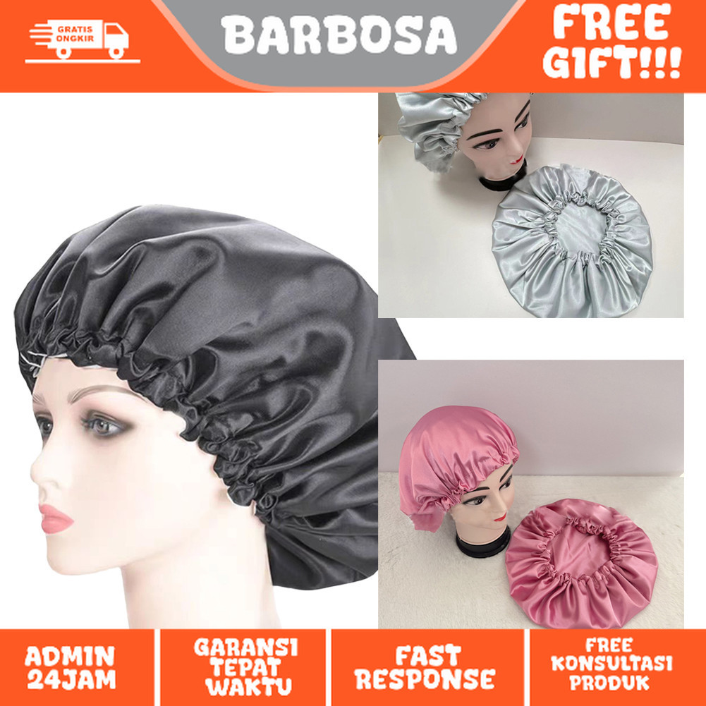 Hair Bonnet Premium Satin Silk / Hairnet Satin cap / Shower cap / Penutup kepala Topi Salon Spa