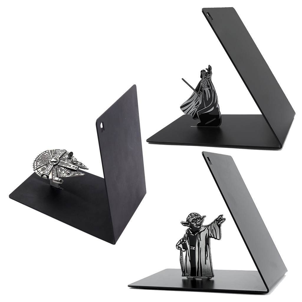

Star Series Spacecraft Book End Gifts Fans Heavy Metal Bookends Book Enthusiasts Office Desktop Bookends Home Office for Men