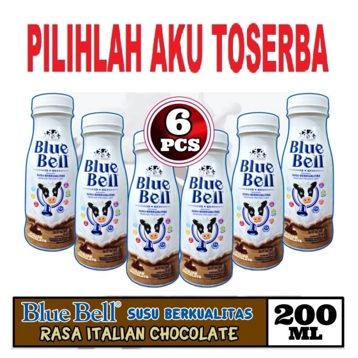 

BLUE BELL Susu Italian Chocolate Botol 200 ml - ( HARGA 6 BOTOL )