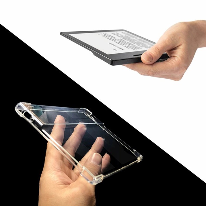 

promo -Kindle Oasis 3 10th 2 shockproof clear case silicone tempered glass - Matte AntiGores