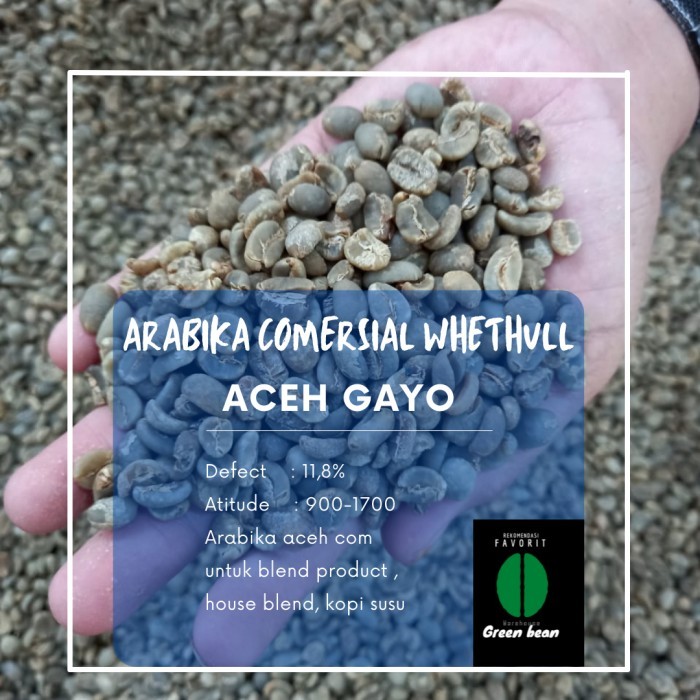 

green bean / biji kopi arabika gayo commersial 1kg - whethull