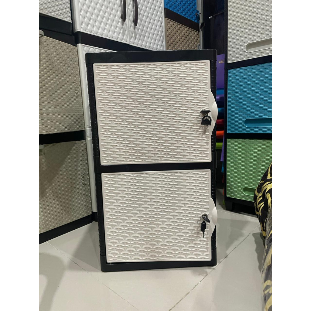 KLIMAUSHOP Lemari Plastik Pintu 1 Susun 2 Slap sapporo