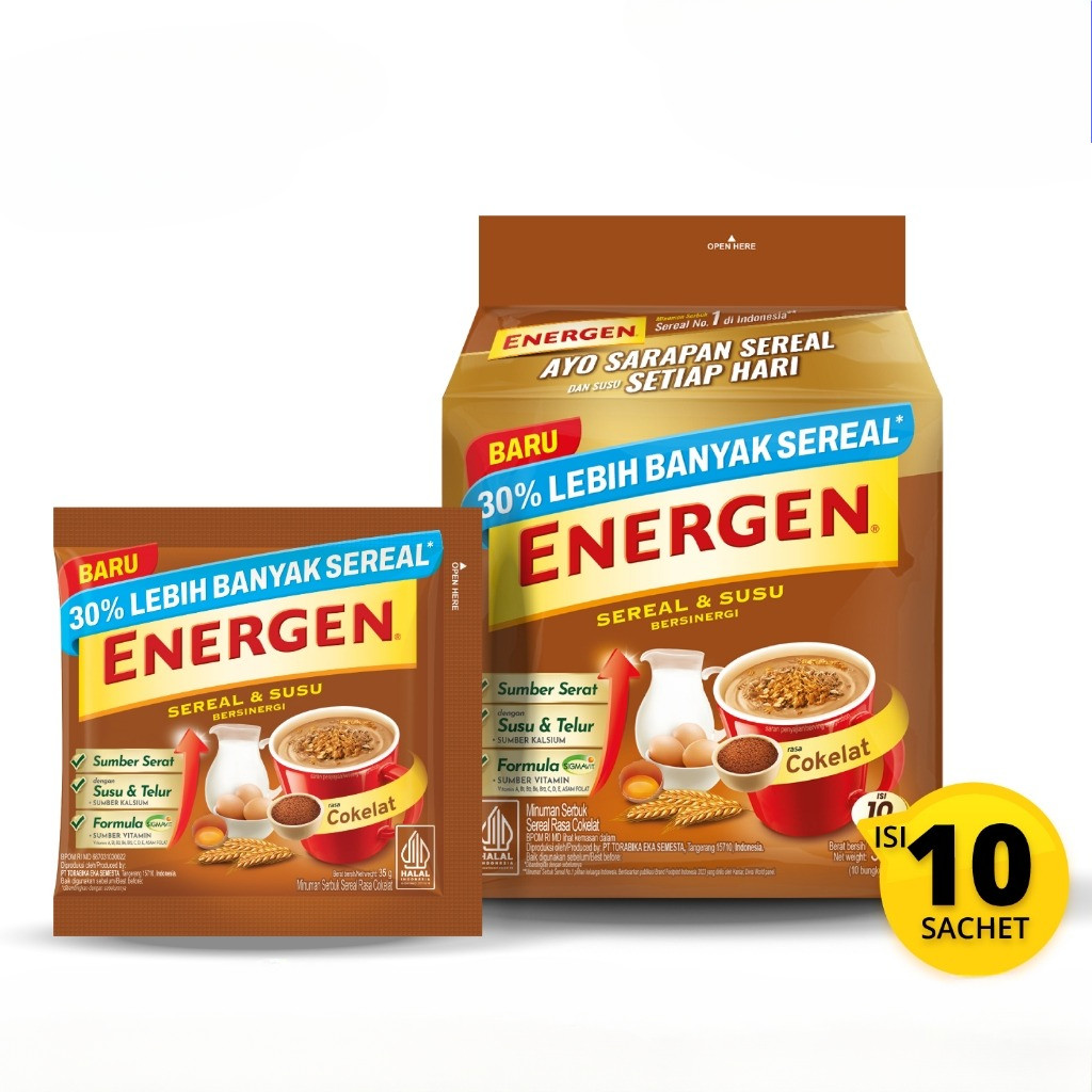 

Mayora Energen Sereal Cokelat Pouch Isi 10 Sachet