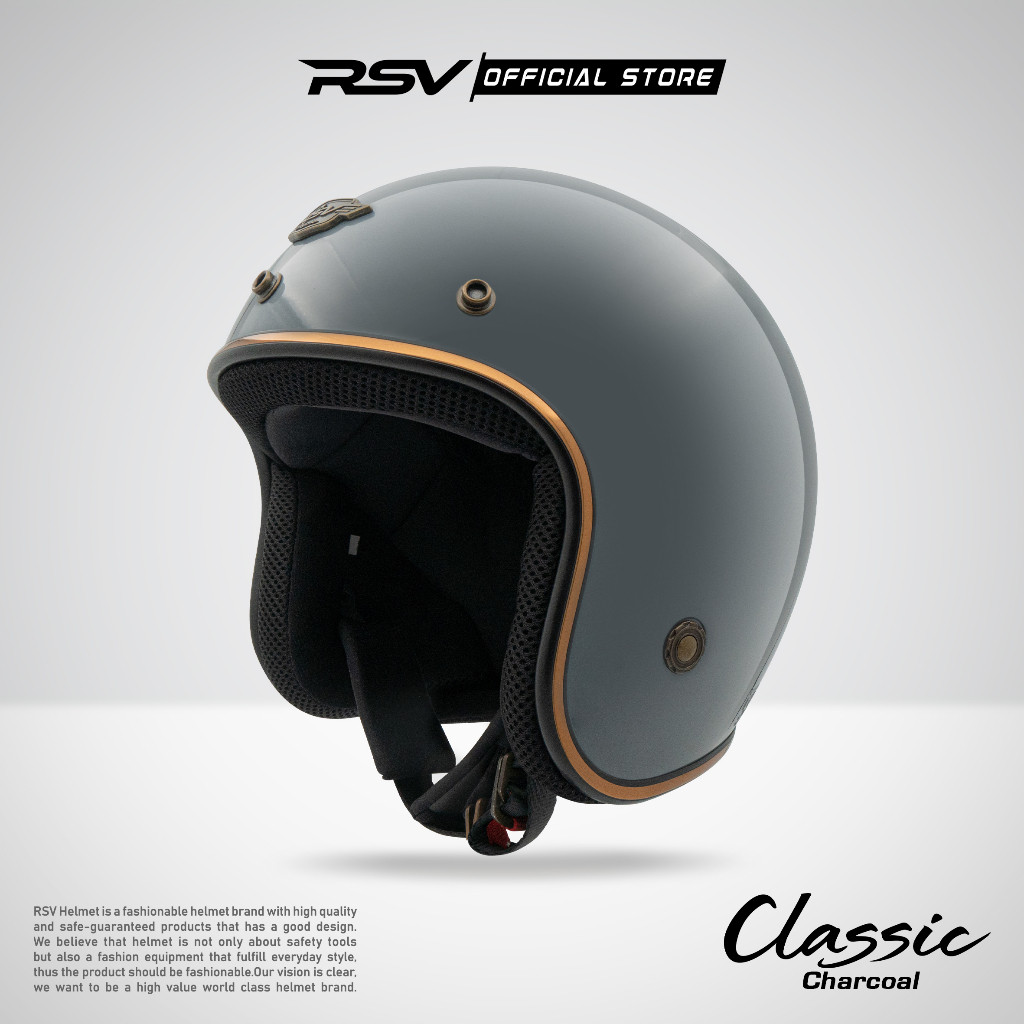 HELM RSV CLASSIC CHARCOAL GLOSSY
