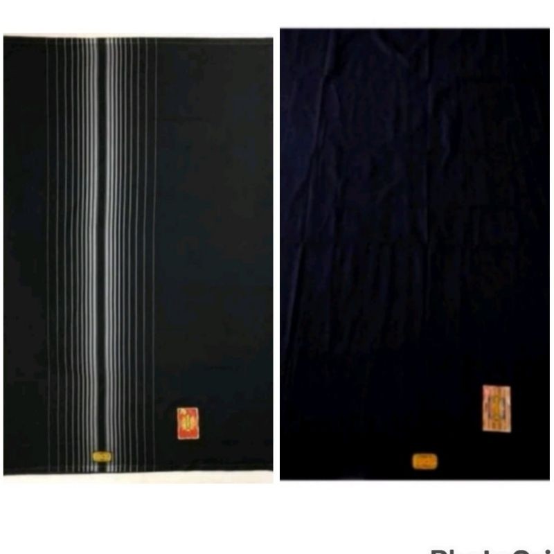 BAHAN PREMIUM / Sarung Wadimor hitam polos tanpa tumpal dan tumpal
