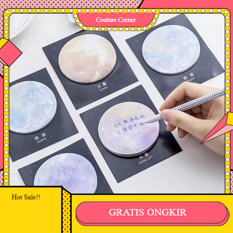 

【CORNER1】PROMO!! Sticky Note Motif Galaxy Planet Memo Catatan Lucu