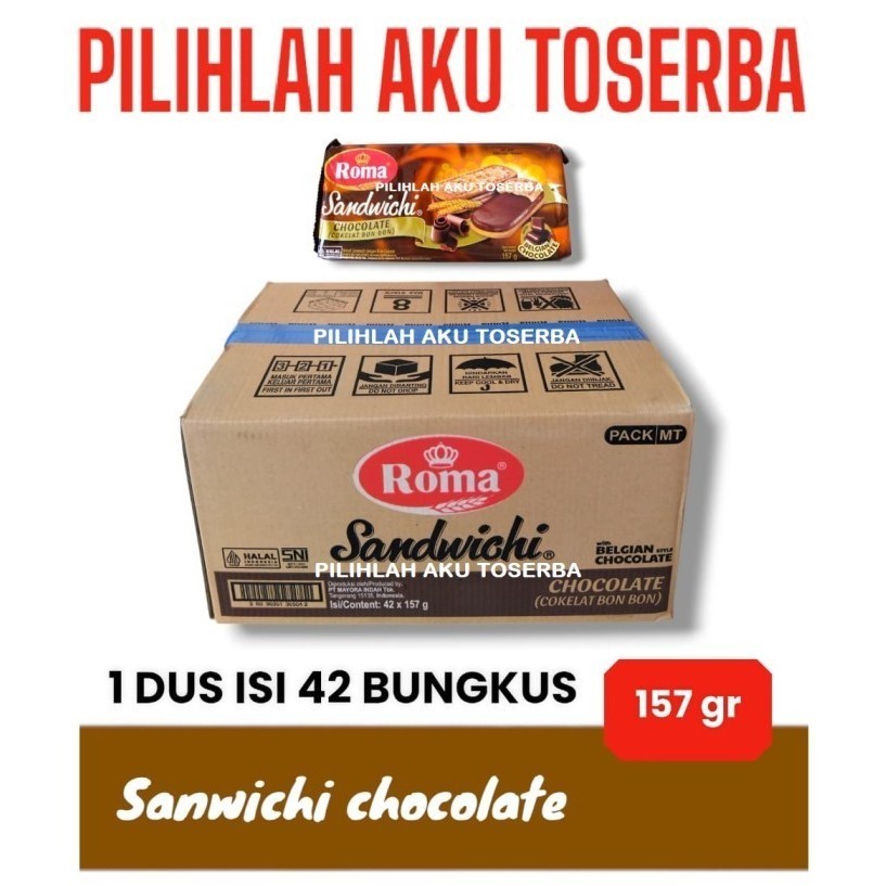 

ROMA SANDWICHI CHOCOLATE 157 gr - ( HARGA 1 DUS )