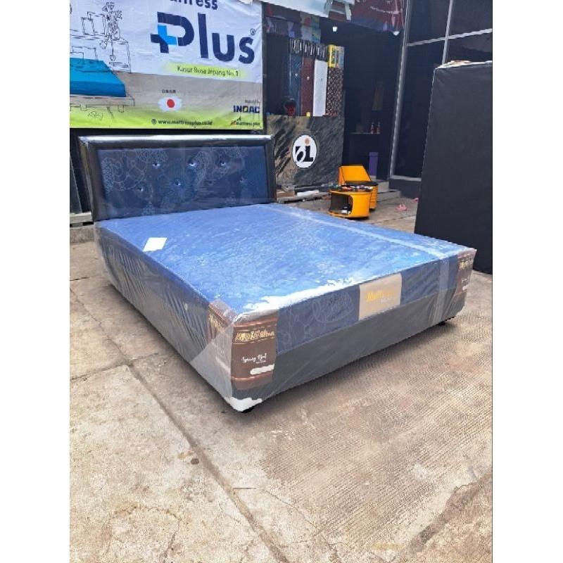 PROMO Spring bed Full Set 160x200 / Springbed Divan No 2 160x200 / Kasur Murah Cirebon Kuningan Maja