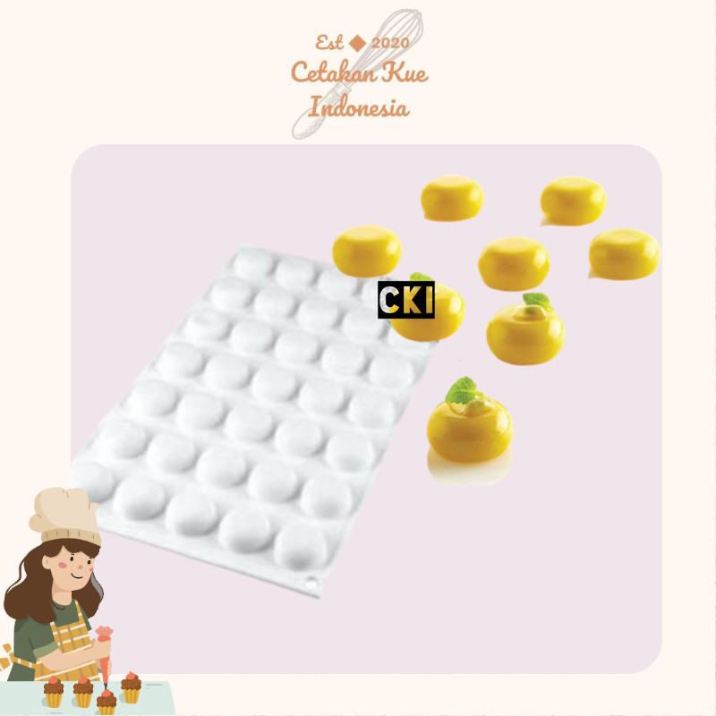 {CKI} Cetakan Puding Cetakan Coklat Cetakan Jelly Bulat Pipih | Cetakan Silikon Coklat Puding Jelly 