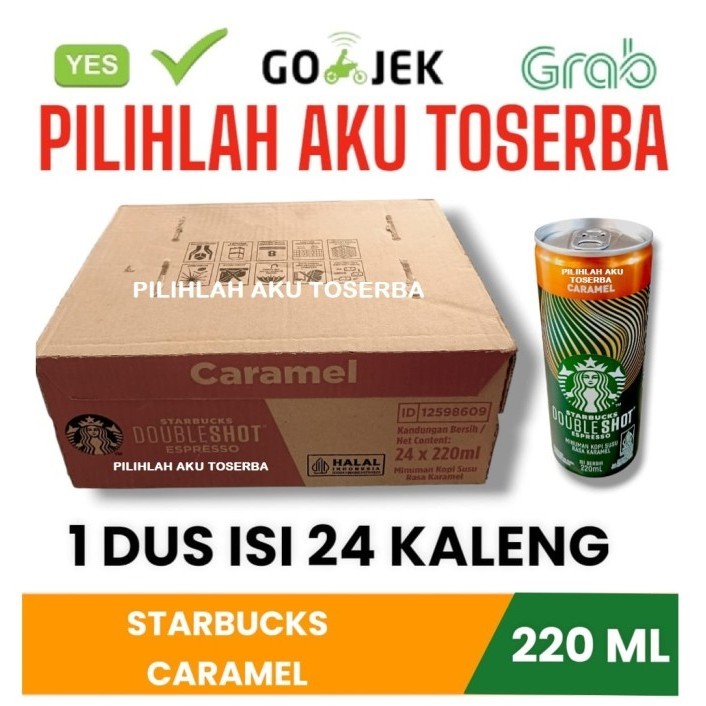 

Kopi STARBUCKS Doubleshot CARAMEL Kaleng Can 220 ml - ( HARGA 1 DUS ISI 24 )