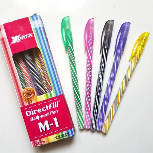 

Pulpen XDATA Direcfill [M-1/0.5mm/1 Pack/12 Pcs] / Ball Pen Pena Tinta Hitam 1 Pak Murah Motif Zebra