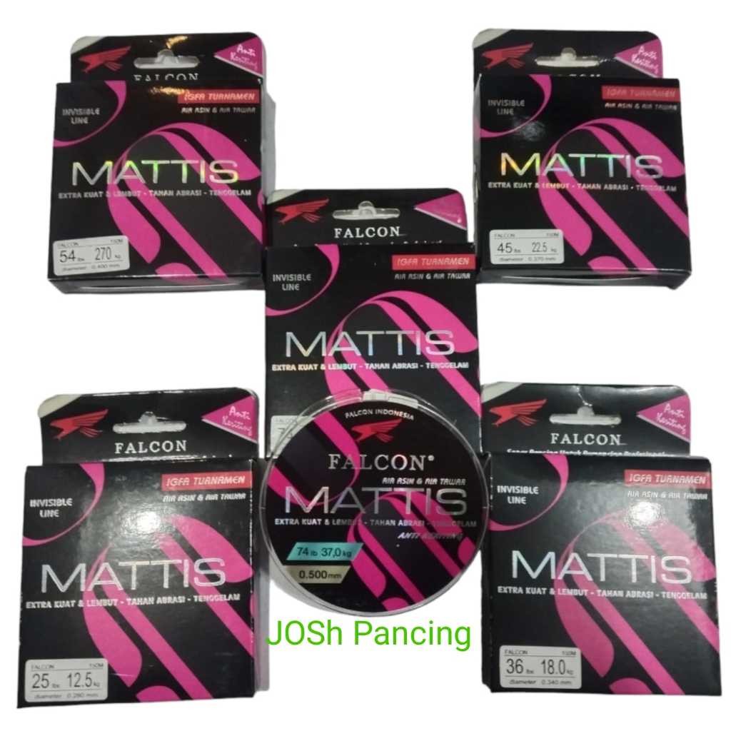 [ READY ] Senar pancing falcon Mattis 150 meter CLEAR fishing line anti keriting Dx-8