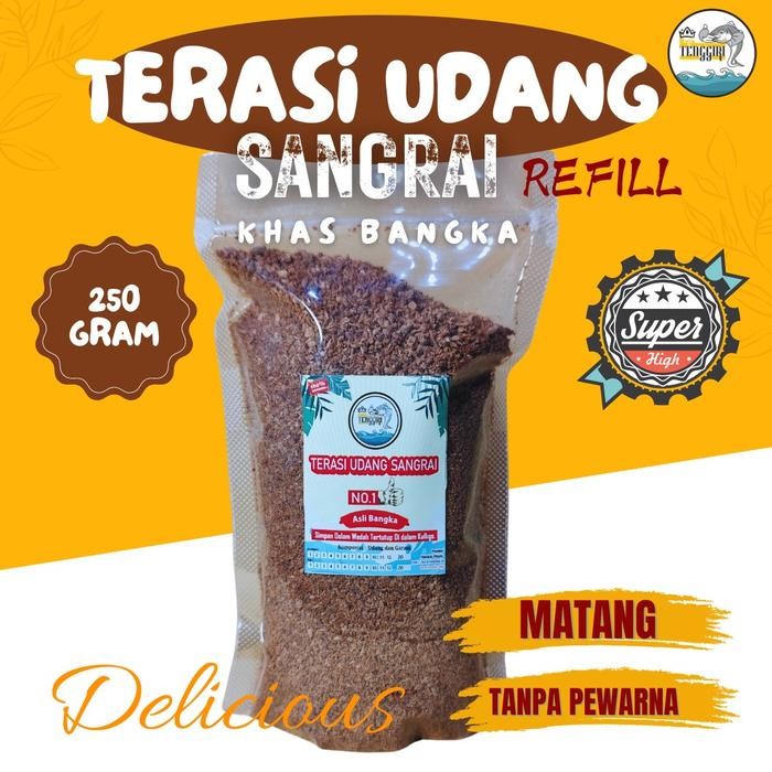 

Kemasan Refill Terasi Udang Sangrai Khas Bangka Kualitas Super (Matang) 250gr / Bumbu Masakan