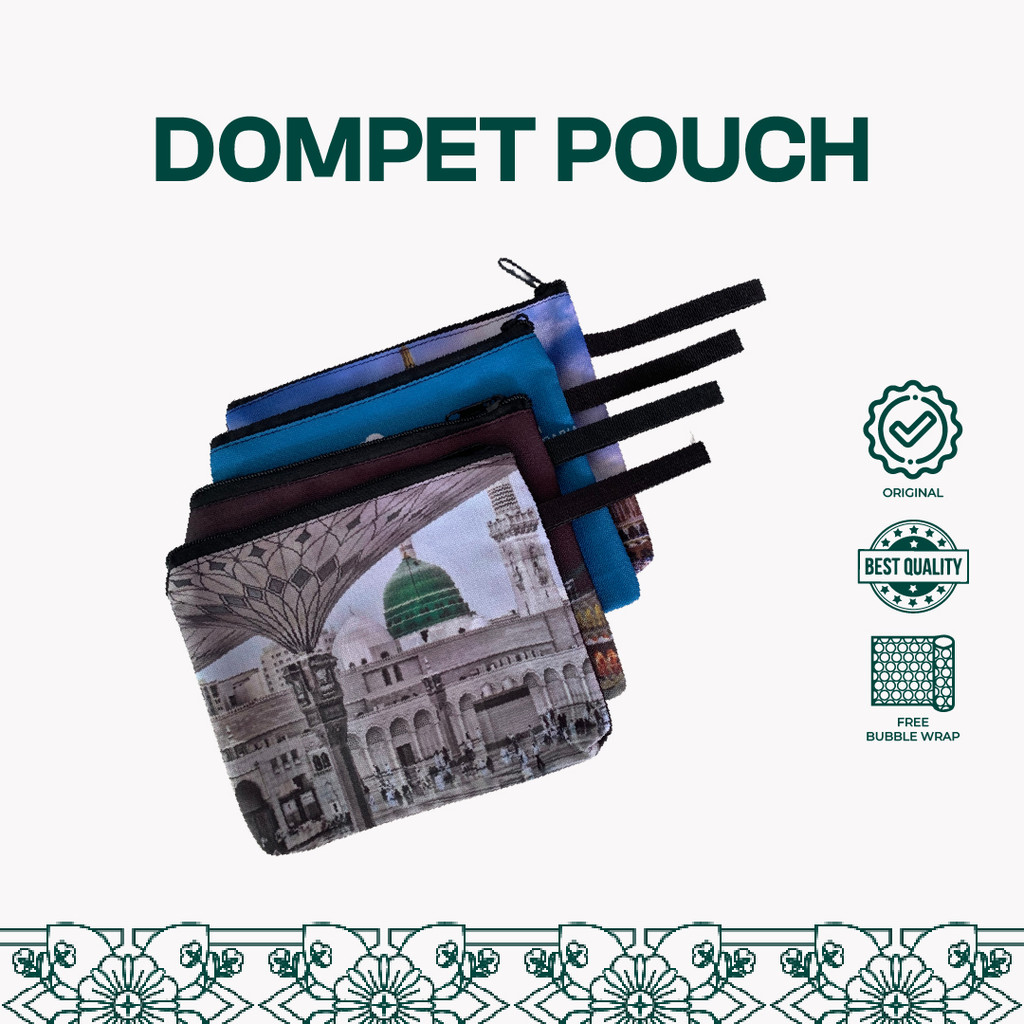 DOMPET POUCH PRINTING MEKAH MADINAH OLEH OLEH HAJI UMROH 1pcs
