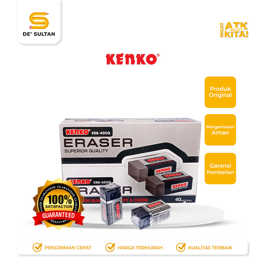 

KENKO PENGHAPUS/ ERASER ERB-40SQ (1PACK/ 40PCS)