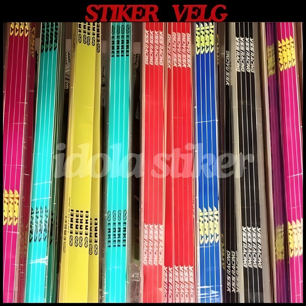 STIKER VELG/LIST VELG khusus MOTOR BEBEK/SPORT Reflektif/Nyala Kena Lampu VELG MOTOR