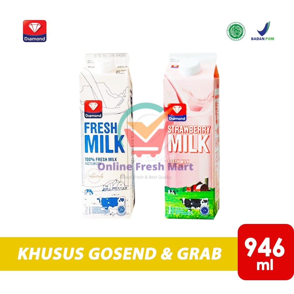 

Diamond Fresh Milk (946 ml) KHUSUS GOSEND & GRAB - Online Fresh Mart Denpasar