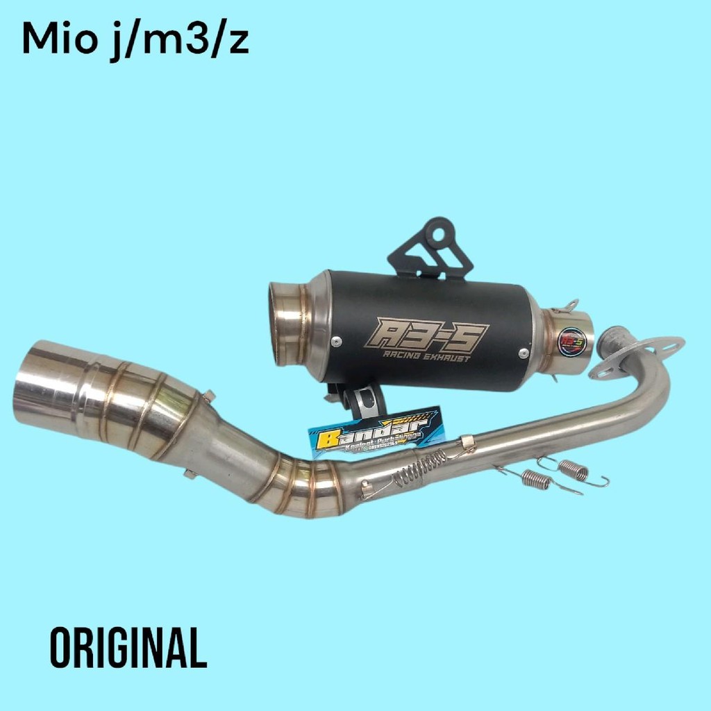 knalpot racing Mio m3, mio z, mio j full system A3s original suara bass GAHAR