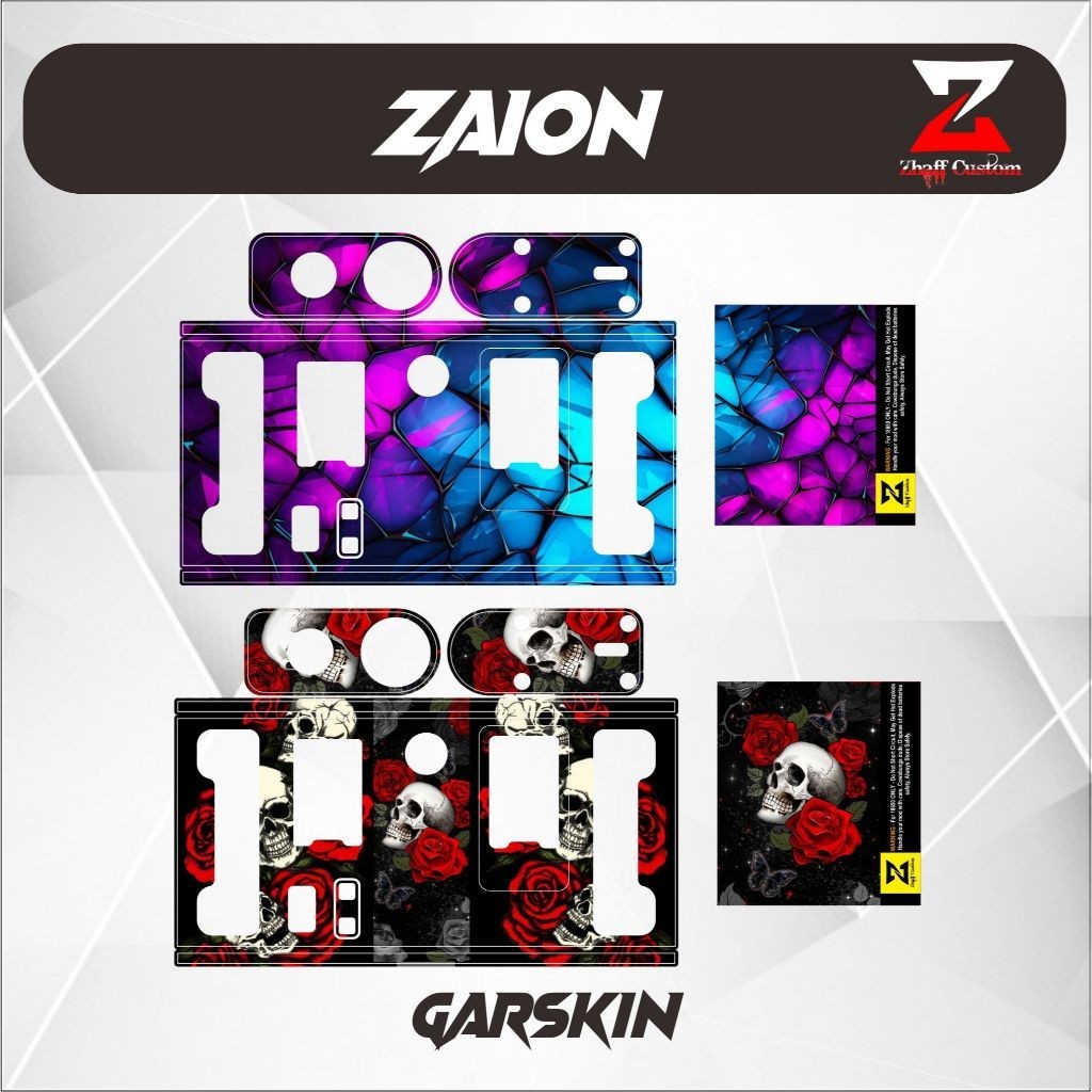 

ACCESORIES ZhaffCustom Sticker Garskin ZAION Anti Luntur UV PRINT