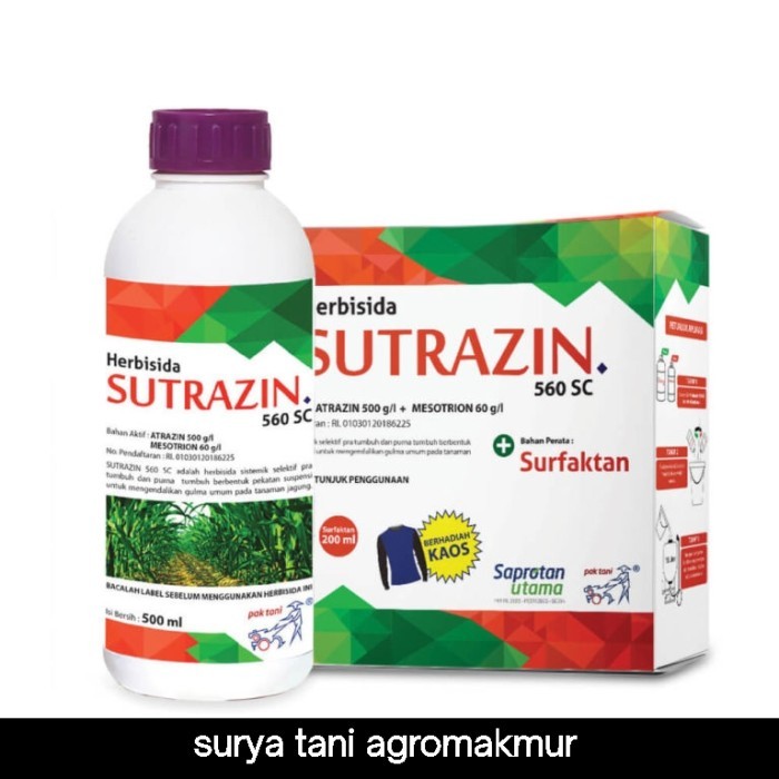 HERBISIDA SELEKTIF JAGUNG SUTRAZIN 560 SC KEMASAN 500 ML