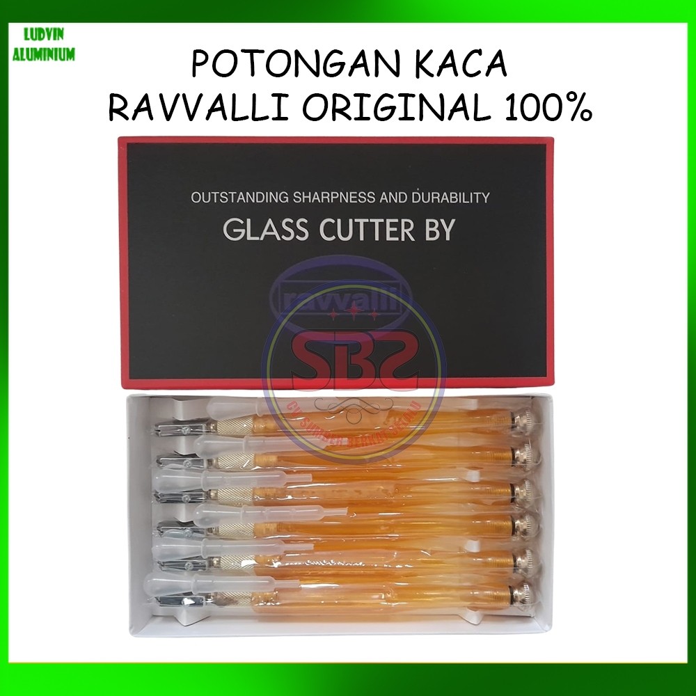 RAVVALLI Pemotong Kaca Ravvalli Original Asli Alat Pemotong Kaca Original Murah Glass Cutter Pisau K