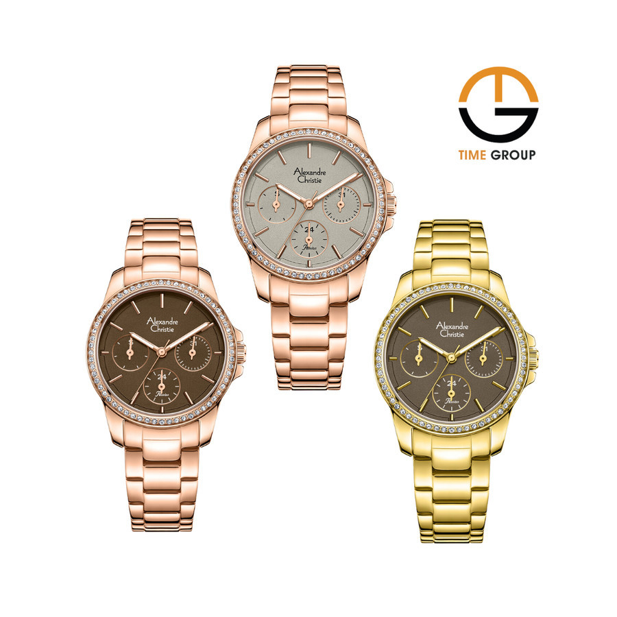 JAM TANGAN WANITA ALEXANDRE CHRISTIE AC2A97 AC 2A97 BF STAINLESS STELL