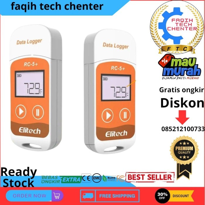 

Thermometer Data Logger Elitech RC5+ PDF Temperature RC-5+ RC5 Loger