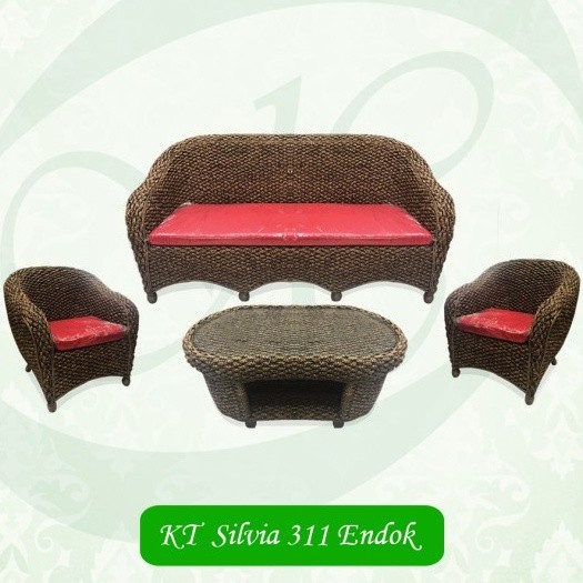 [PERABOTKU28] PROMO Kursi Tamu Rotan Sintetis Fullset - Tipe KT Silvia 311 - BERLAKU COD - FREE ONGK