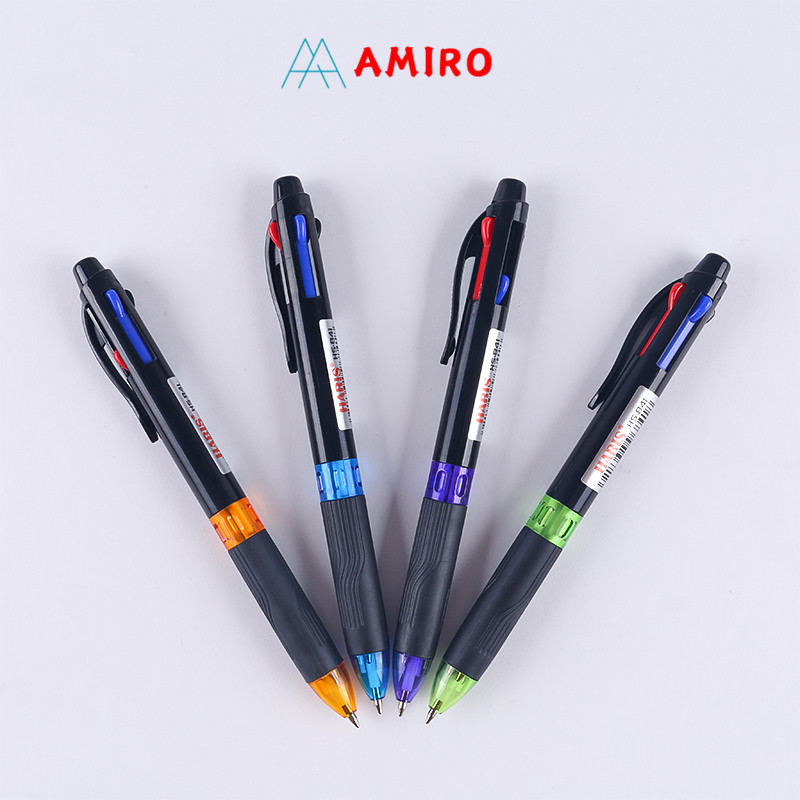 

HJK (0.7mm) Ball Pen Pulpen 4 Warna 1 Box=12 Pcs Pena 4 Color Haris Colours Quaco