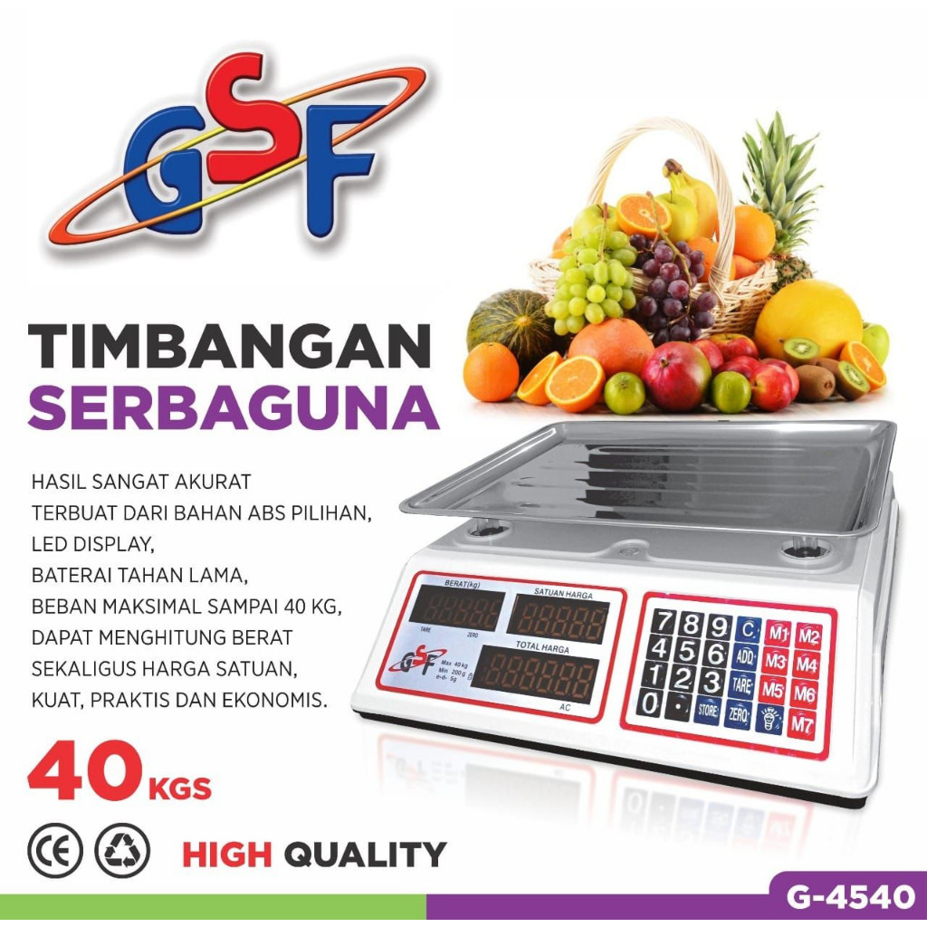 nr86gn Timbangan Barang Laundry Sembako Serbaguna - Digital Price Computing Scale 30 KG GSF 4530 / 4