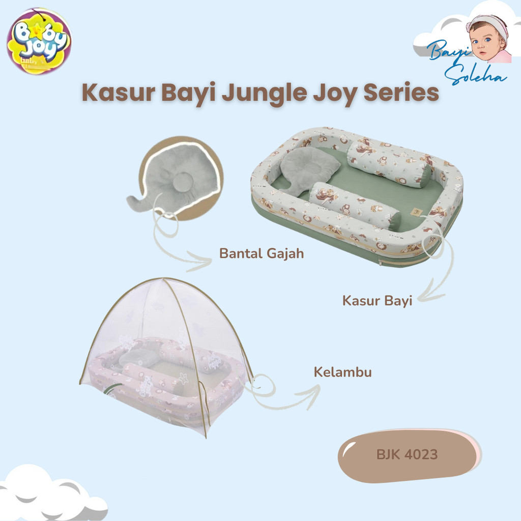 [BS] Baby Joy Kasur Bayi Kolam +Kelambu Jungle Joy Series / Kasur Kolam BJK 4023 / Kasur Bayi