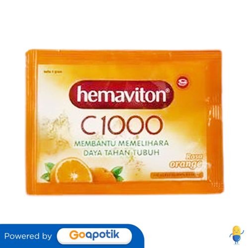 

Hemaviton C 1000 4 Gram Rasa Orange Sachet