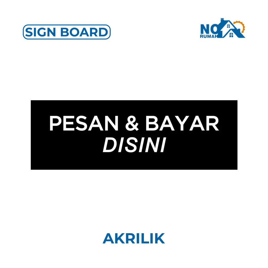 

Pesan dan Bayar Disini Sign Board Akrilik Print Papan Petunjuk Acrylic Nama Ruangan Petunjuk Ruang Signage Toko Cafe Restoran Minimalist Modern