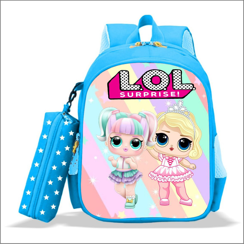 Inilah Premium tas PREMIUM  Tas Ransel Sekolah Anak Karakter DIsney LOL 2in1 / Tas Ransel Sekolah An
