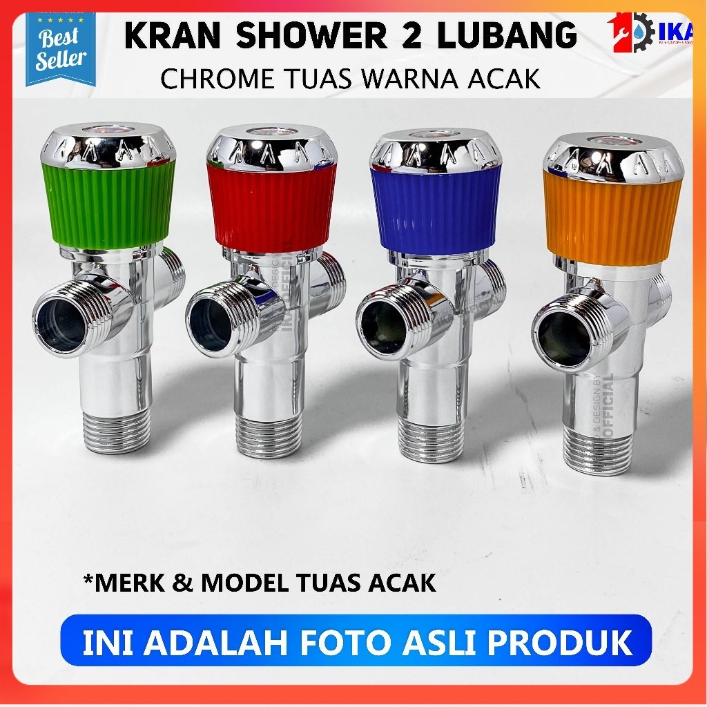 Stop Kran Kloset 2 Cabang Double PVC Jet Shower  Keran Bidet T Model Tee TERMURAH 1 DAN 2 LUBANG Sto