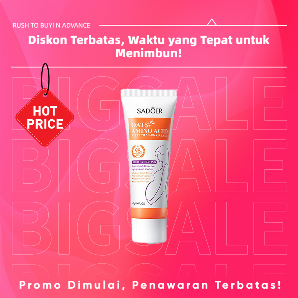 COD-SADOER Krim Penghilang Stretch Mark BPOM Ori Aman untuk Bumil dan Busui Krim Anti Selulit Penghi
