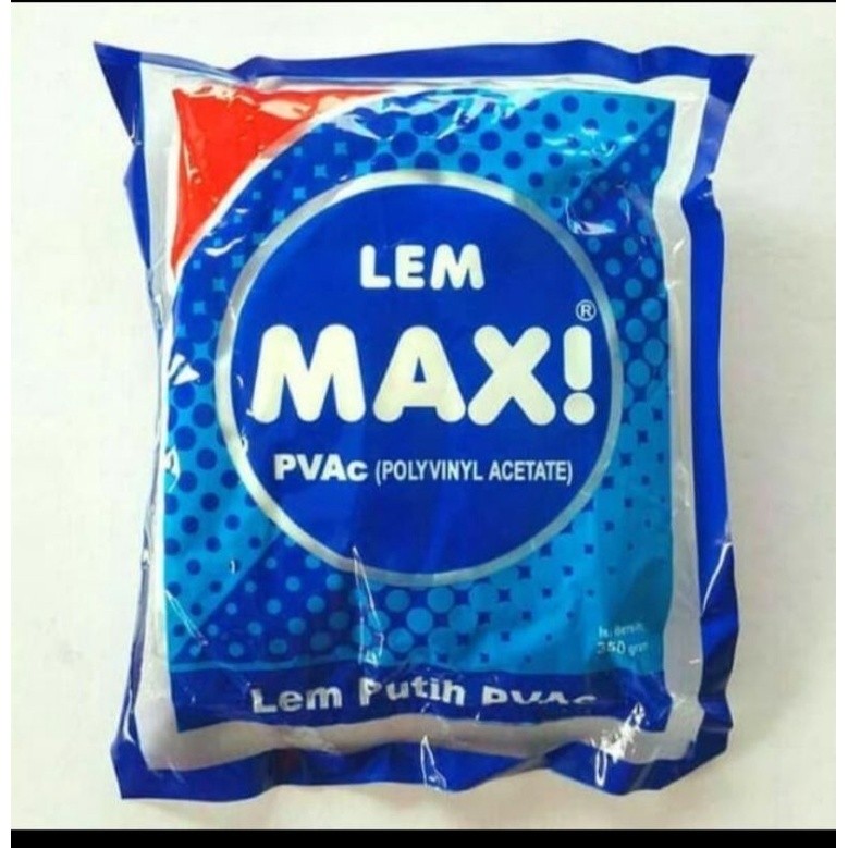 

LEM KAYU KERTAS KARTON MAXI DEMPUL PLAMIR PVAc SLIME DLL KEMASAN 350gr