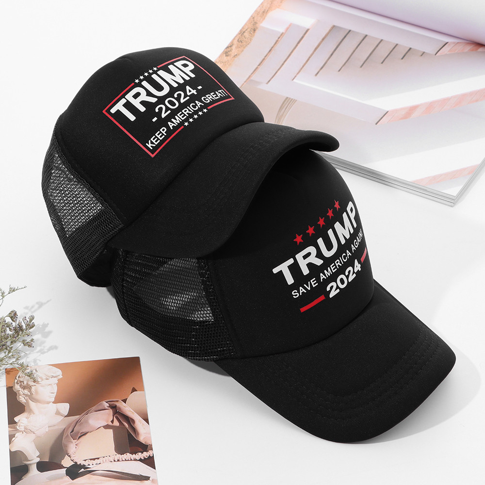Trump 2024 US Flag Baseball Cap Trump Cotton Sunscreen Hats Adjustable Camo Trump Supporters Cap Tru