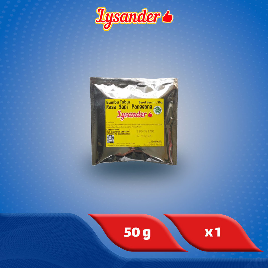 

Lysander Bumbu Tabur Sapi Panggang 50 g